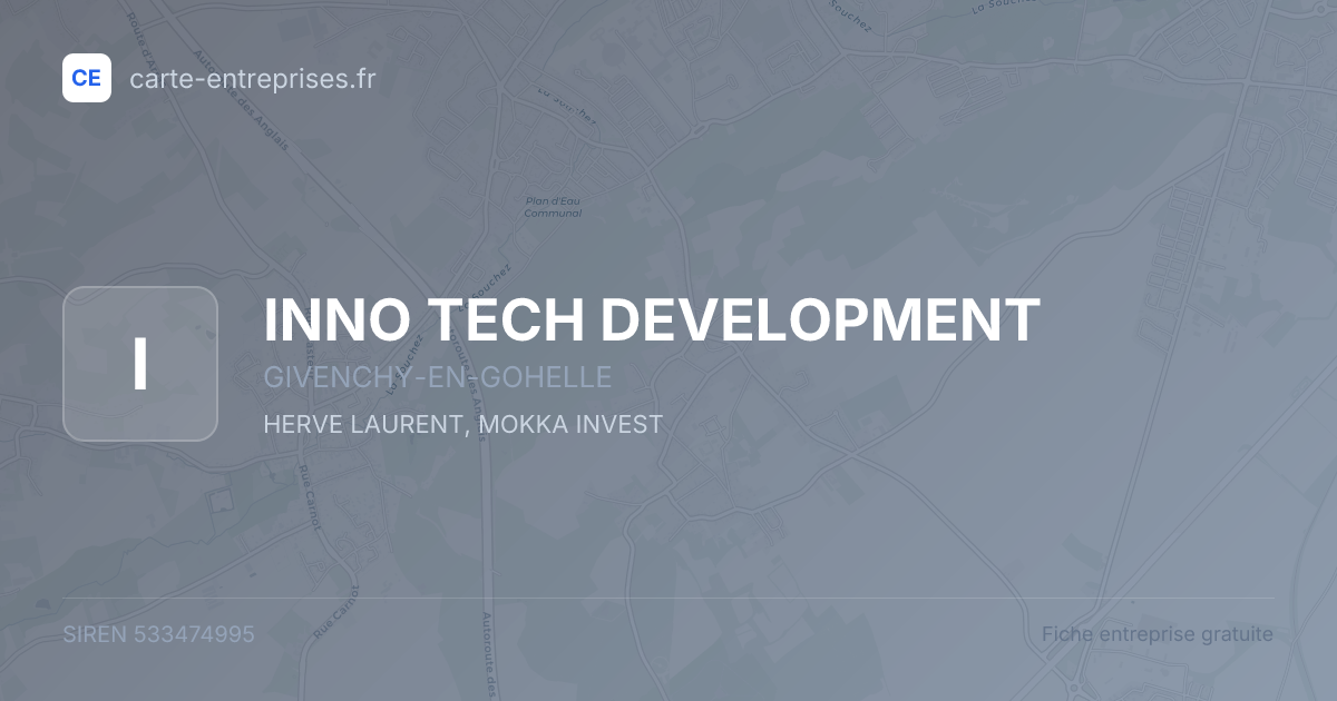 INNO TECH DEVELOPMENT — 533474995 — fiche entreprise