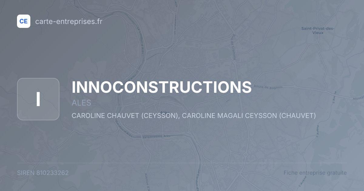 INNOCONSTRUCTIONS — 810233262 — fiche entreprise