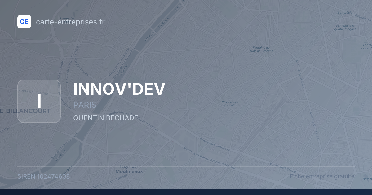 INNOV'DEV — 102474608 — fiche entreprise