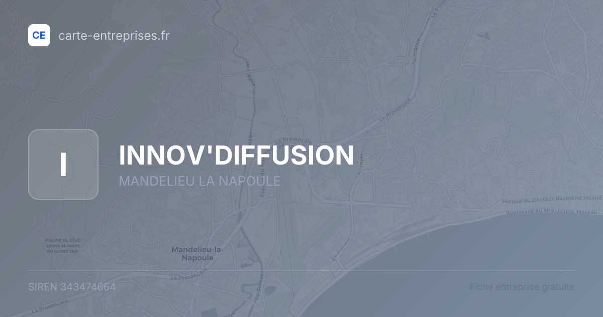 INNOV'DIFFUSION — 343474664 — fiche entreprise