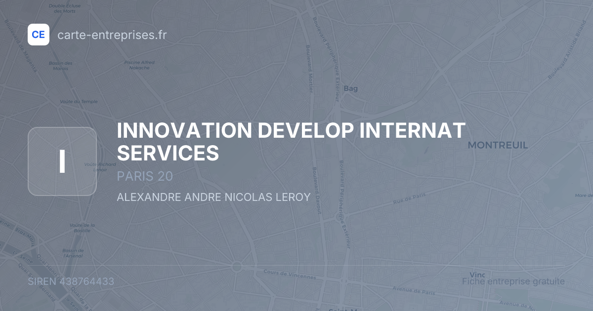 INNOVATION DEVELOP INTERNAT SERVICES — 438764433 — fiche entreprise