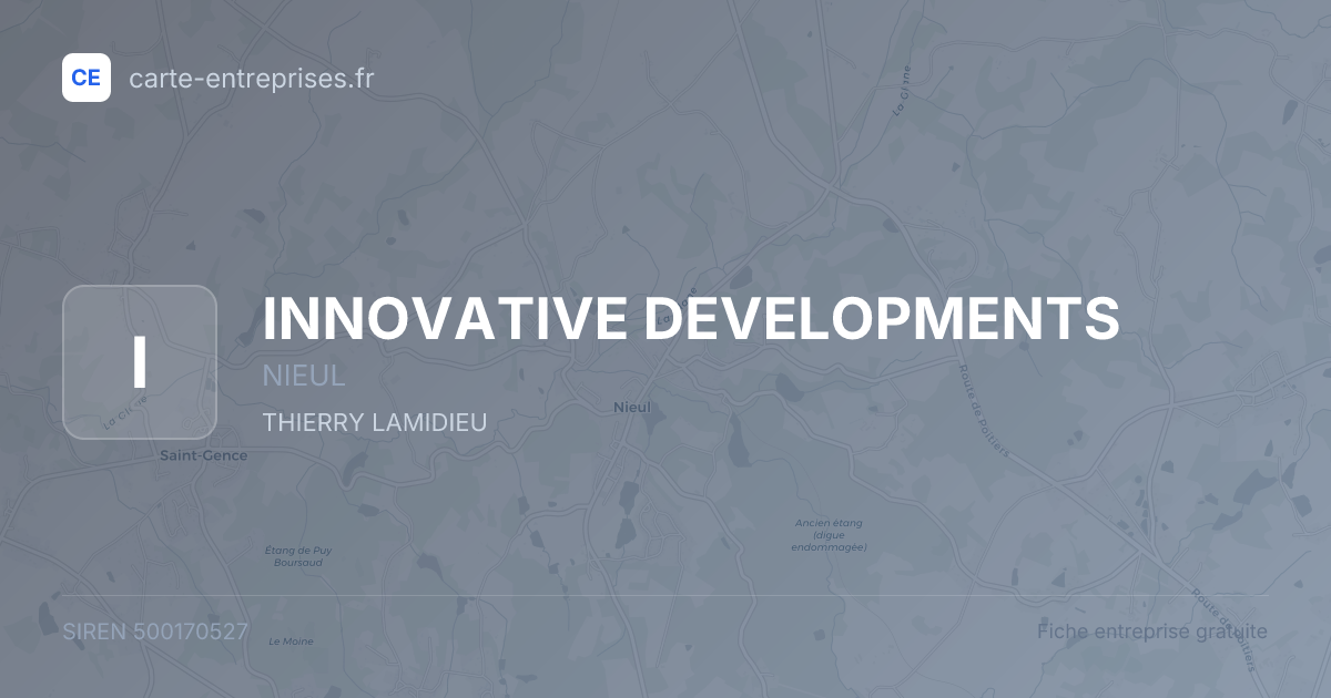 INNOVATIVE DEVELOPMENTS — 500170527 — fiche entreprise