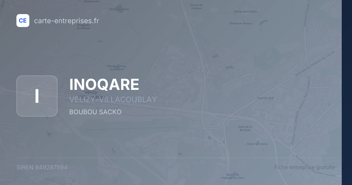 INOQARE — 849287594 — fiche entreprise