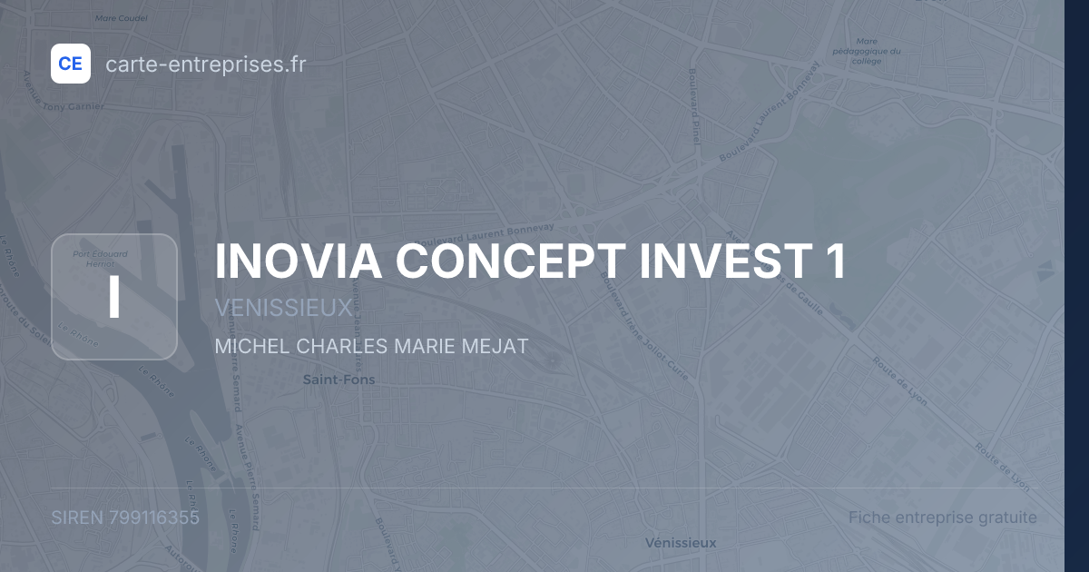 INOVIA CONCEPT INVEST 1 — 799116355 — fiche entreprise