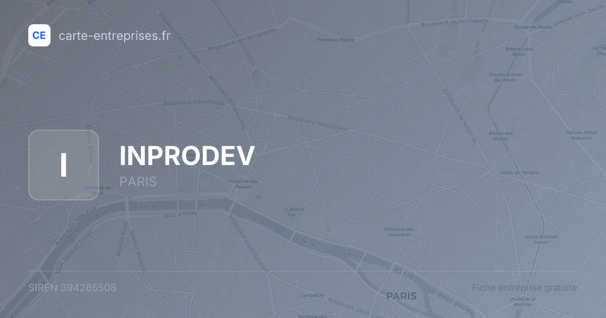 INPRODEV — 394265508 — fiche entreprise