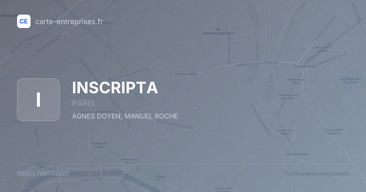 INSCRIPTA — 788744365 — fiche entreprise