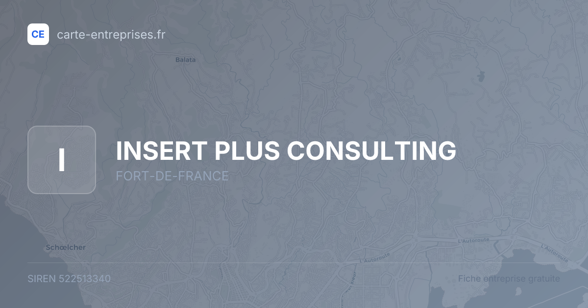 INSERT PLUS CONSULTING — 522513340 — fiche entreprise