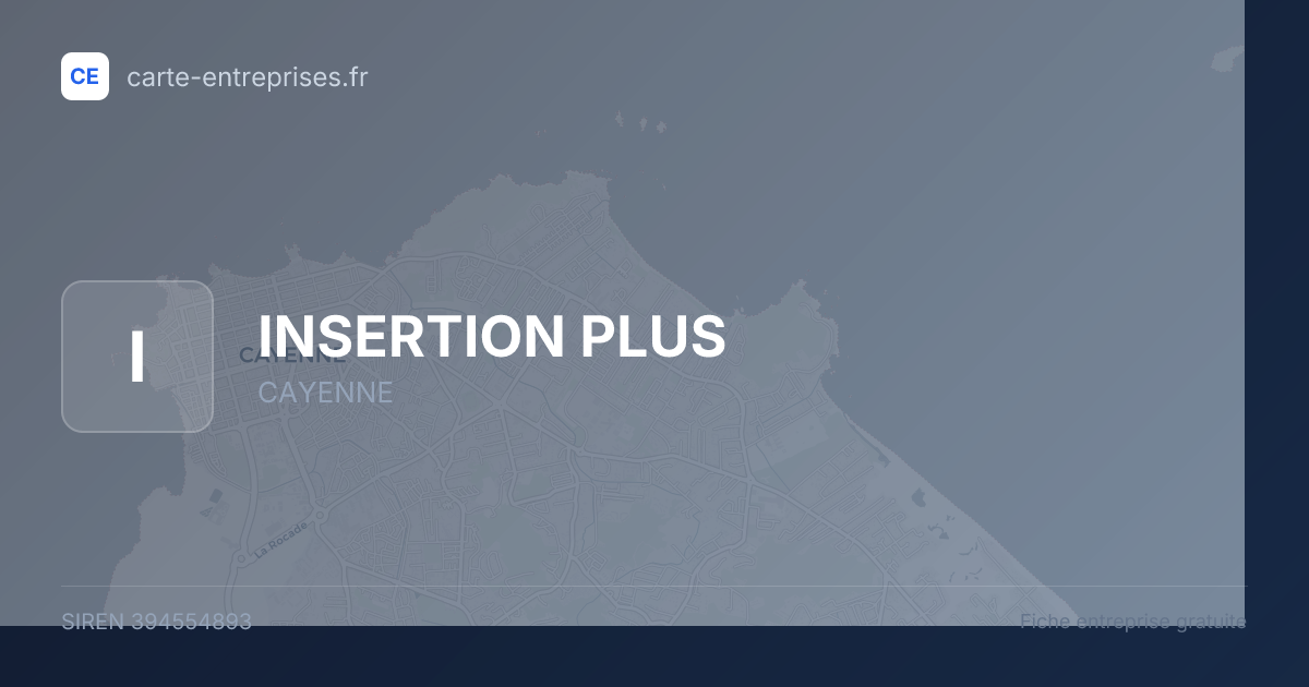 INSERTION PLUS — 394554893 — fiche entreprise