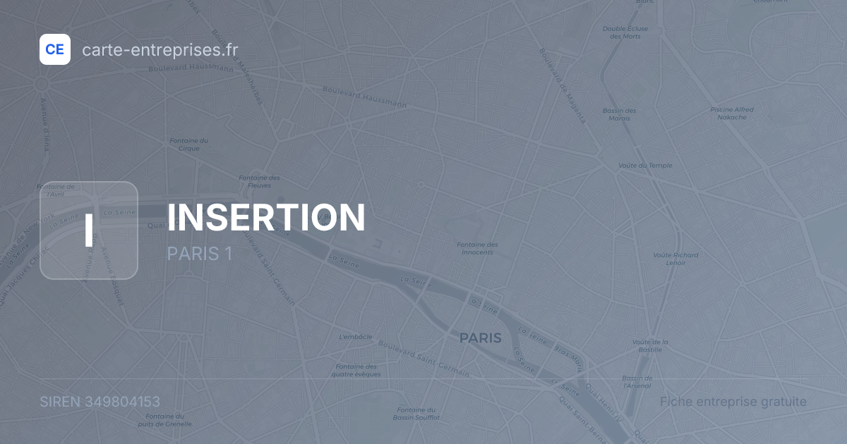 INSERTION — 349804153 — fiche entreprise