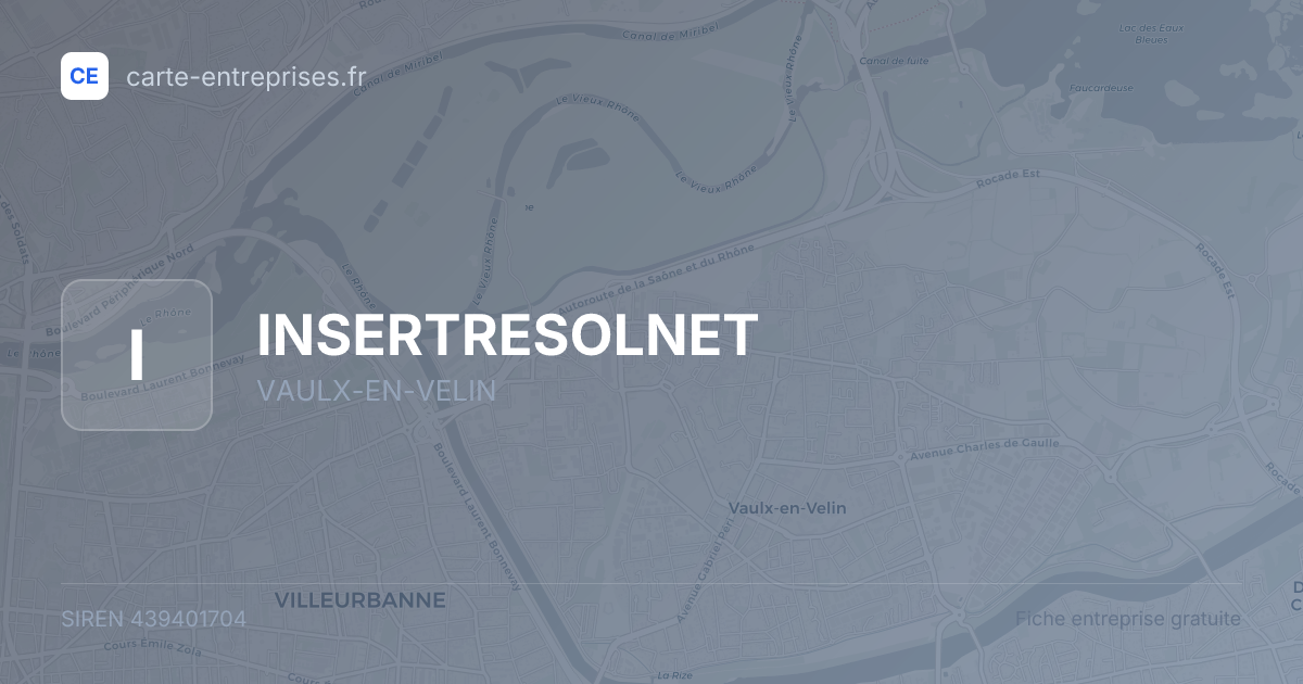 INSERTRESOLNET — 439401704 — fiche entreprise