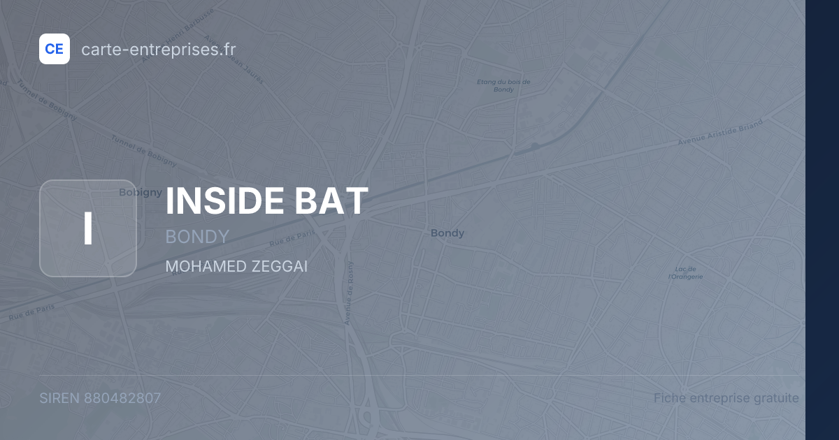INSIDE BAT — 880482807 — fiche entreprise