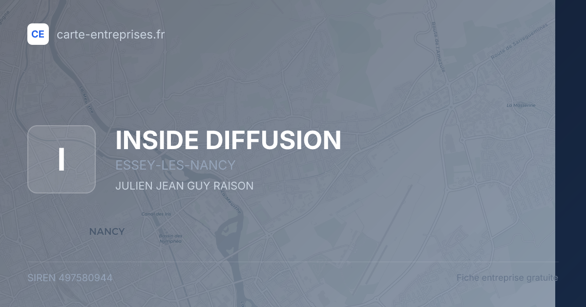 INSIDE DIFFUSION — 497580944 — fiche entreprise
