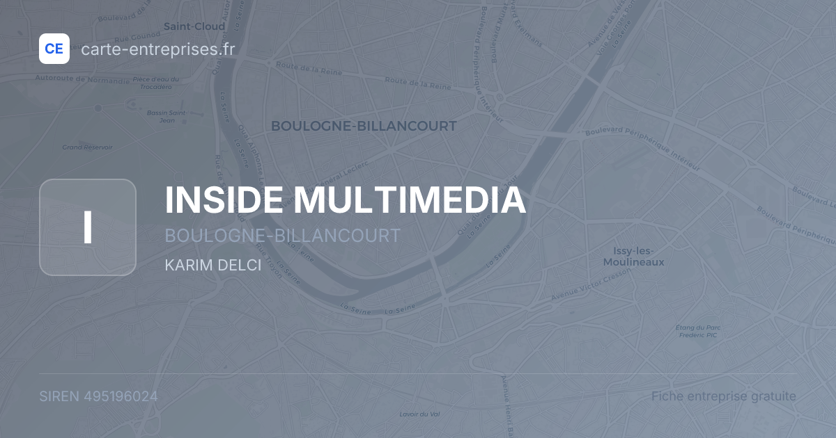 INSIDE MULTIMEDIA — 495196024 — fiche entreprise