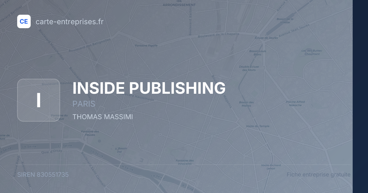 INSIDE PUBLISHING — 830551735 — fiche entreprise