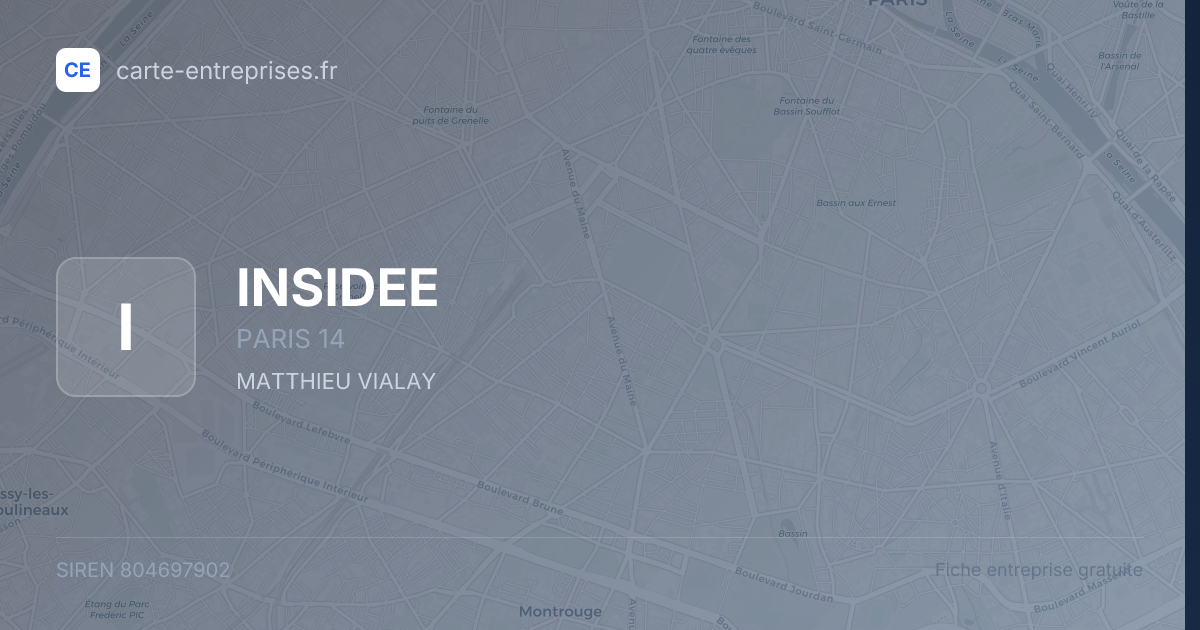 INSIDEE — 804697902 — fiche entreprise