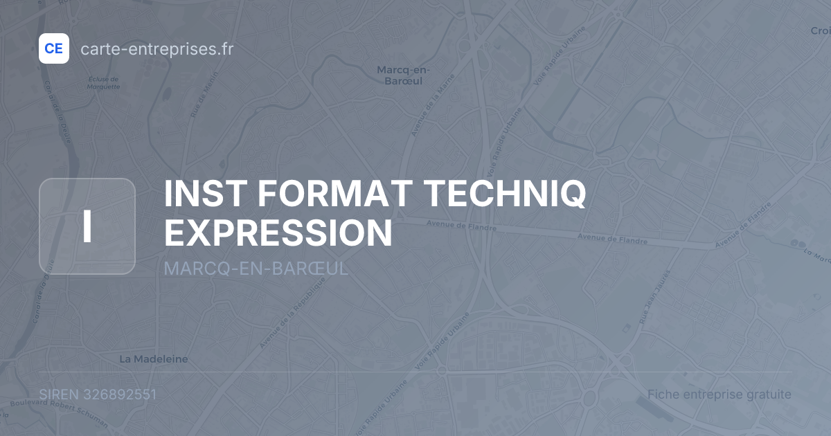 INST FORMAT TECHNIQ EXPRESSION — 326892551 — fiche entreprise