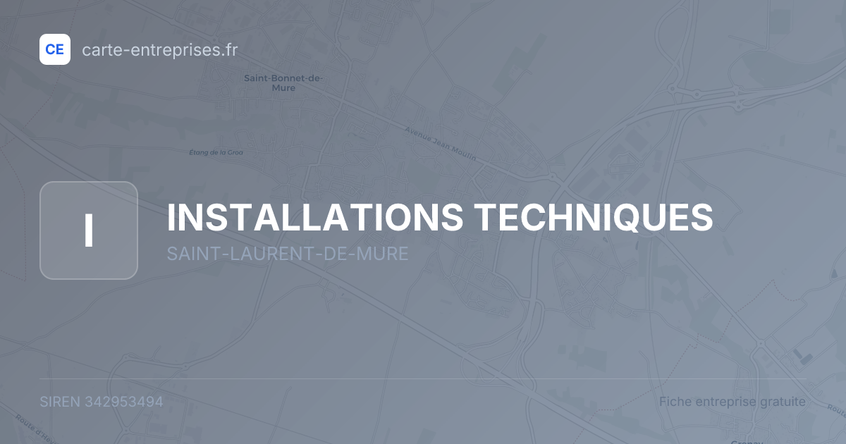 INSTALLATIONS TECHNIQUES — 342953494 — fiche entreprise