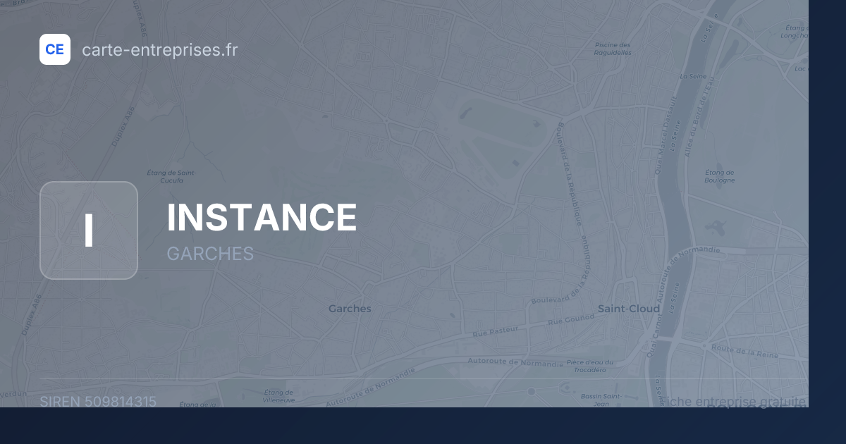 INSTANCE — 509814315 — fiche entreprise