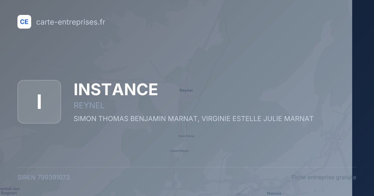 INSTANCE — 799391073 — fiche entreprise