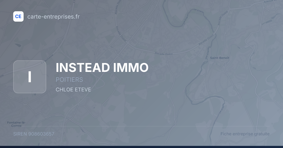 INSTEAD IMMO — 908603657 — fiche entreprise