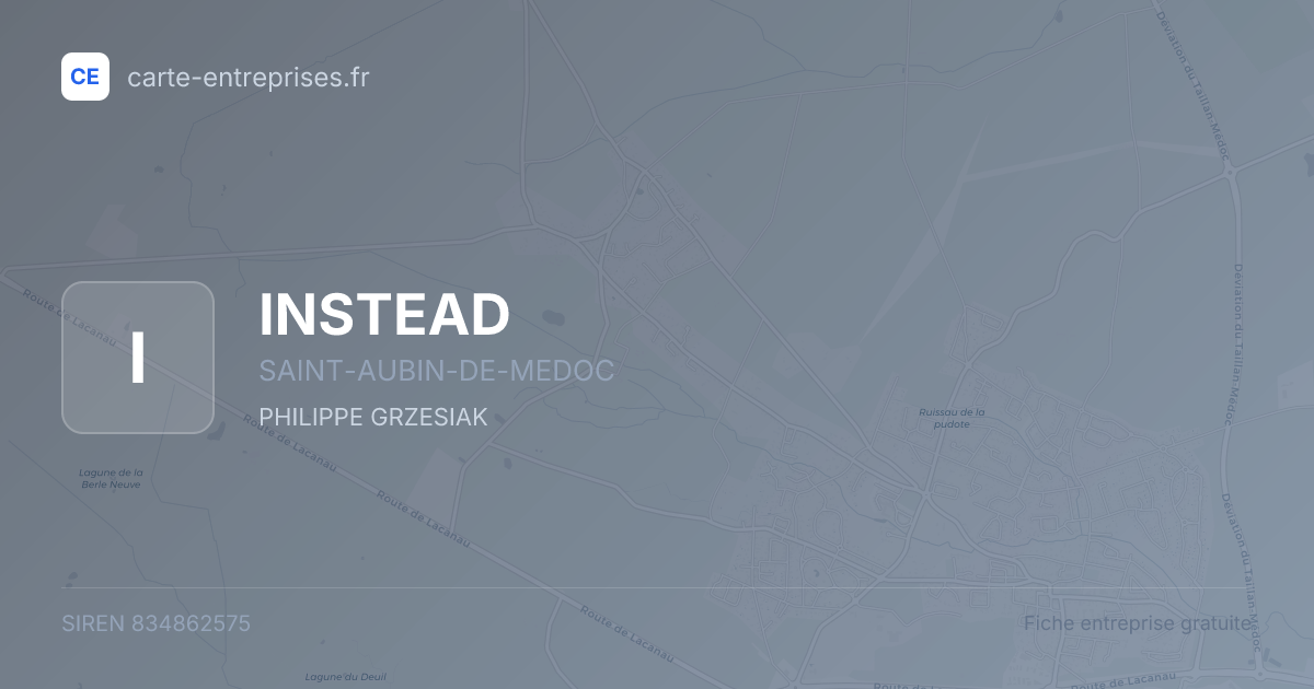 INSTEAD — 834862575 — fiche entreprise