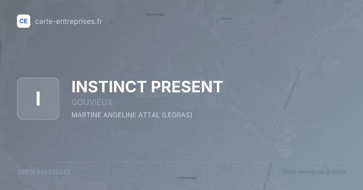 INSTINCT PRESENT — 445335243 — fiche entreprise