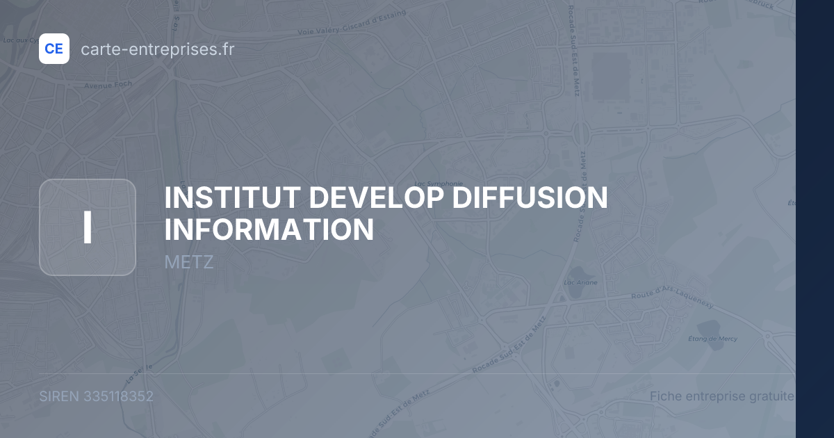 INSTITUT DEVELOP DIFFUSION INFORMATION — 335118352 — fiche entreprise