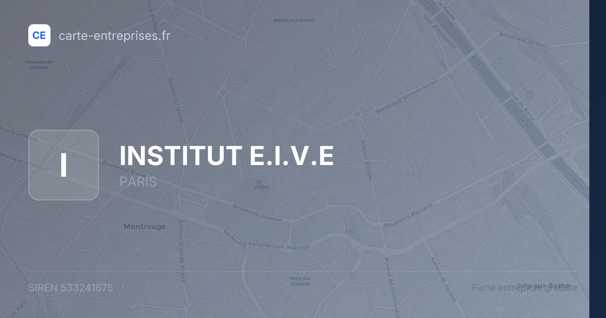 INSTITUT E.I.V.E — 533241675 — fiche entreprise