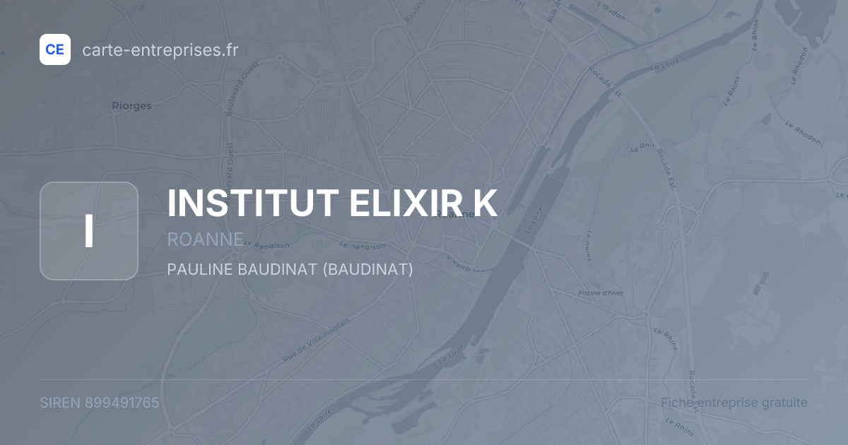 INSTITUT ELIXIR K — 899491765 — fiche entreprise