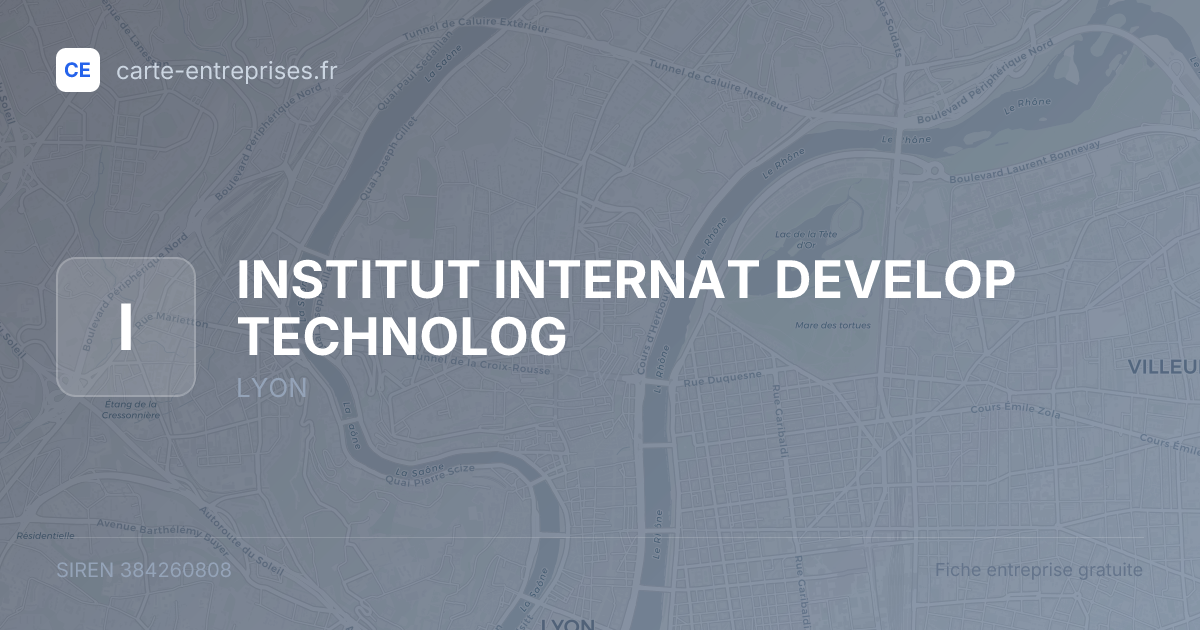 INSTITUT INTERNAT DEVELOP TECHNOLOG — 384260808 — fiche entreprise