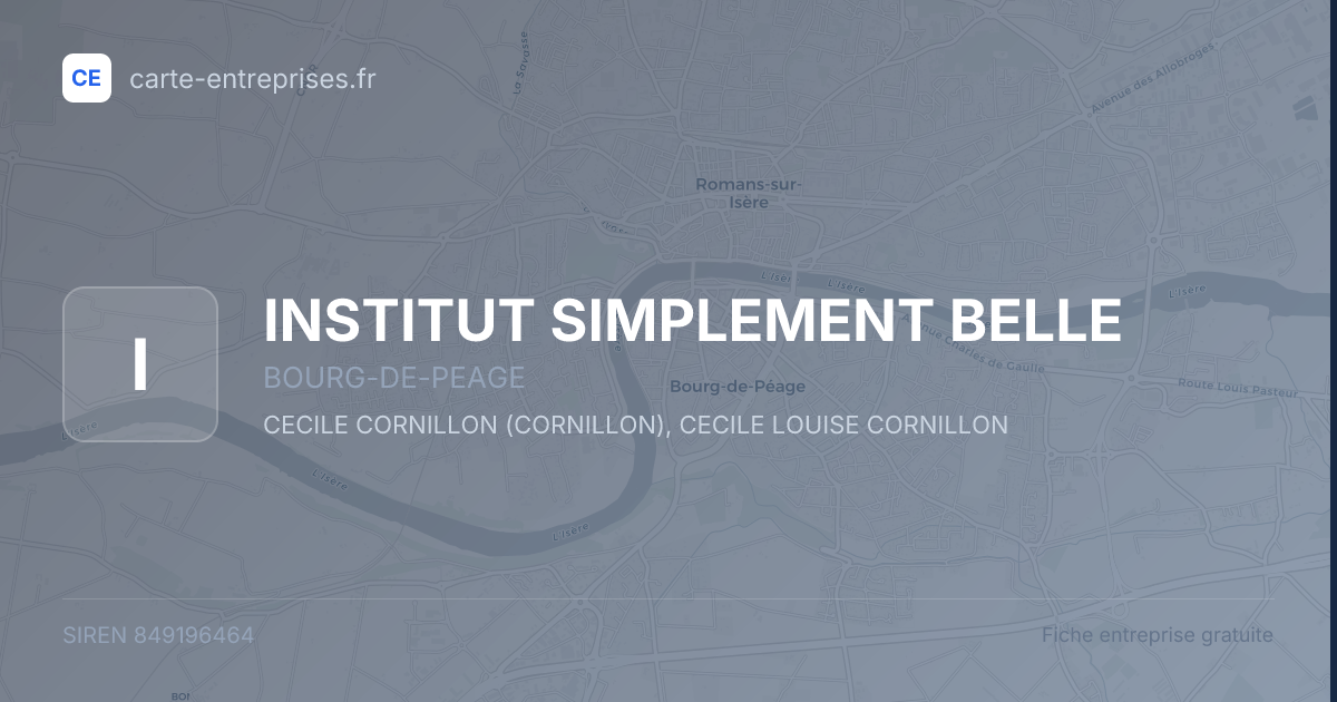 INSTITUT SIMPLEMENT BELLE — 849196464 — fiche entreprise