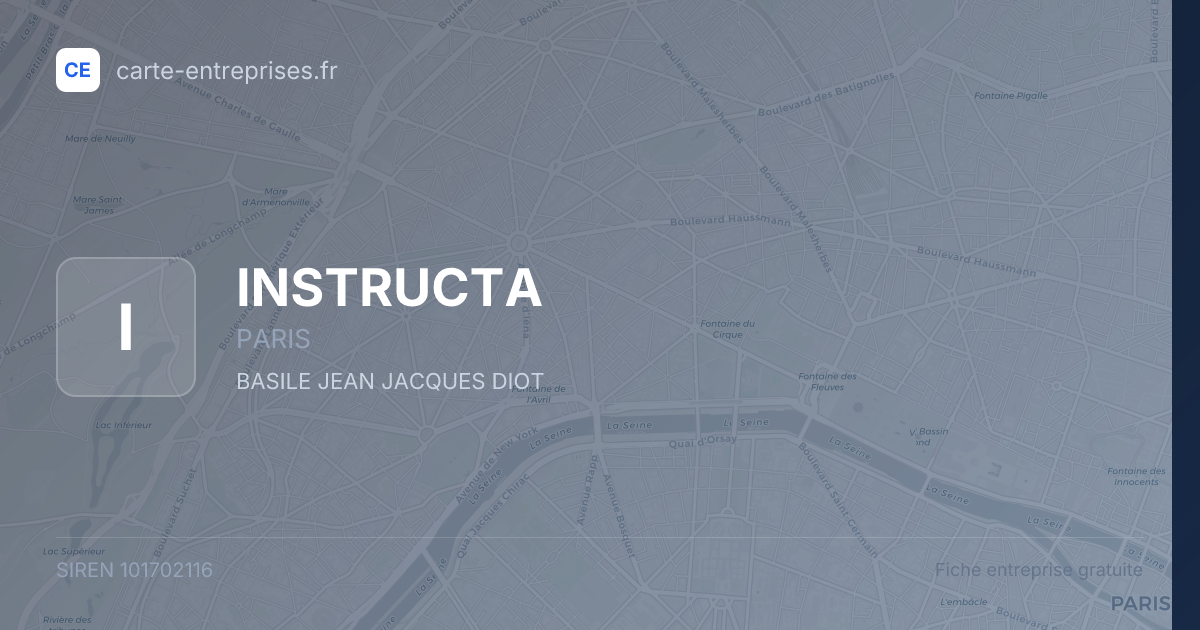 INSTRUCTA — 101702116 — fiche entreprise