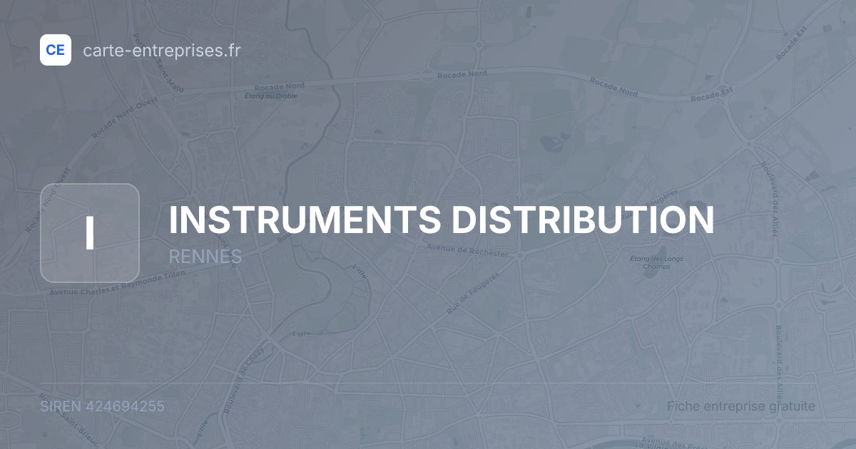 INSTRUMENTS DISTRIBUTION — 424694255 — fiche entreprise