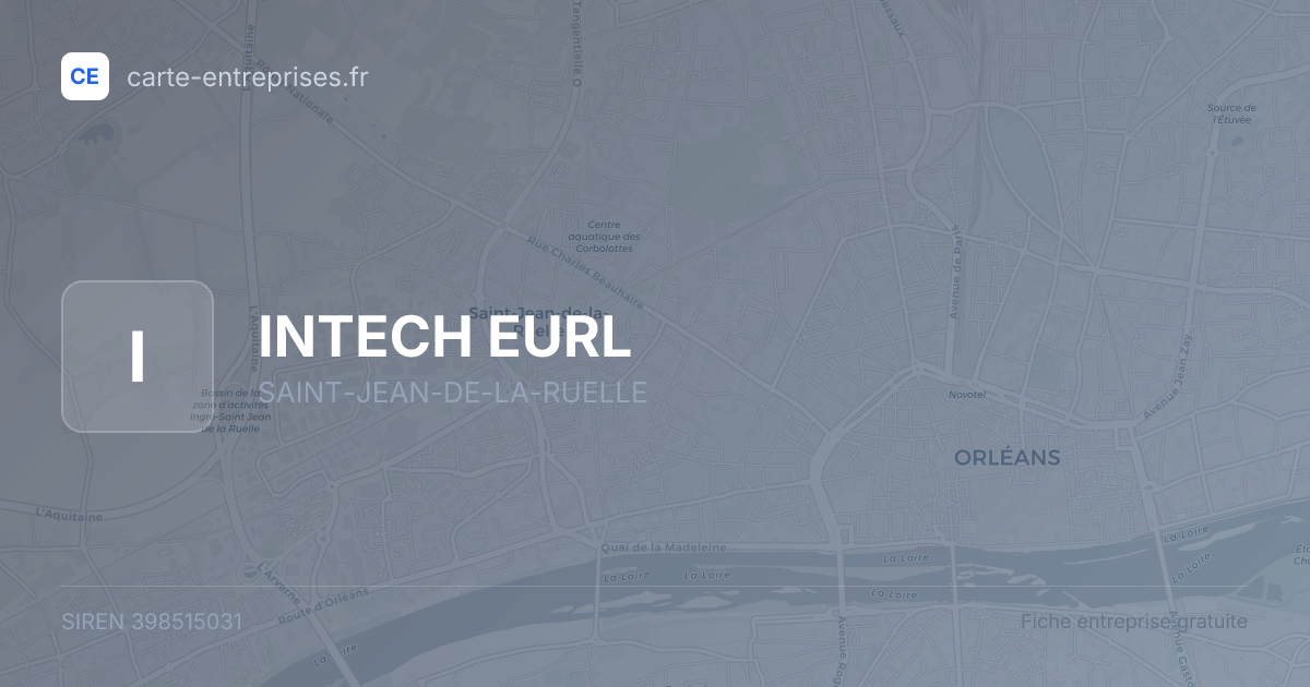 INTECH EURL — 398515031 — fiche entreprise