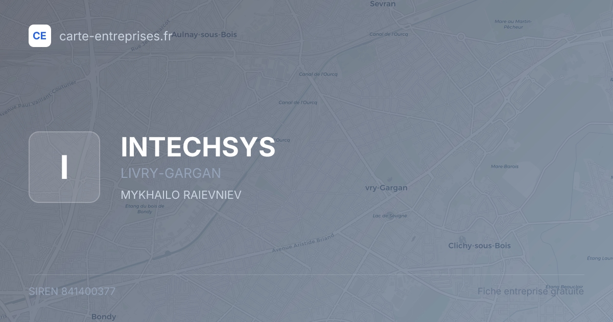 INTECHSYS — 841400377 — fiche entreprise