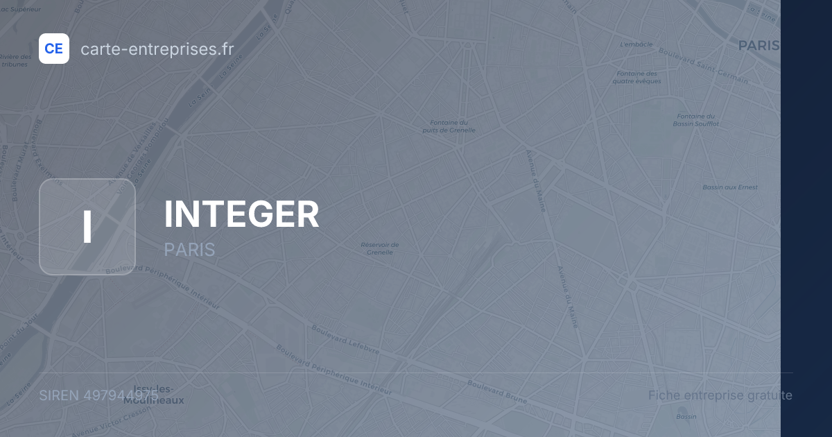 INTEGER — 497944975 — fiche entreprise