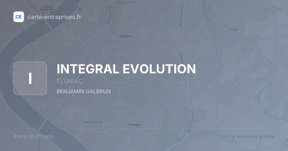 INTEGRAL EVOLUTION — 953172855 — fiche entreprise