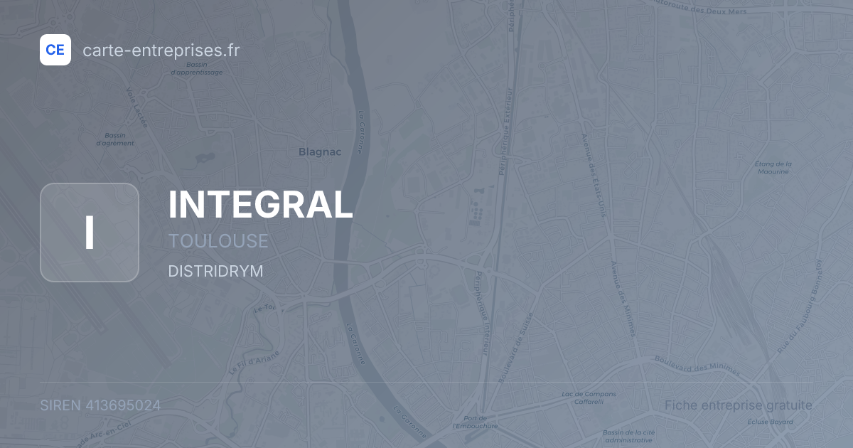 INTEGRAL — 413695024 — fiche entreprise