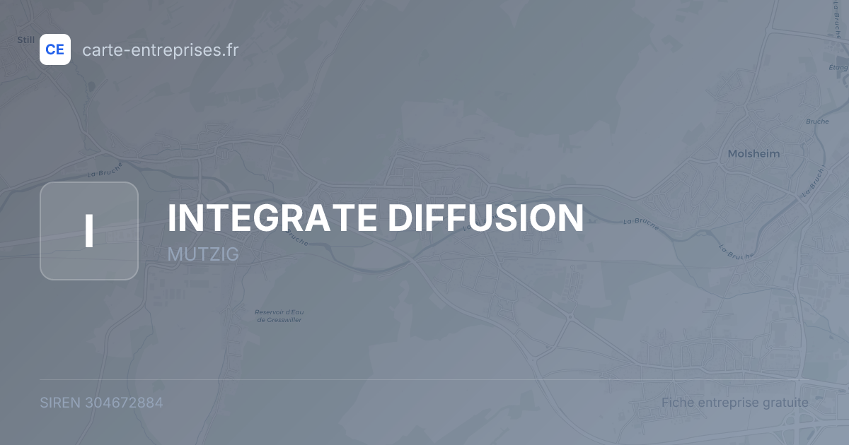 INTEGRATE DIFFUSION — 304672884 — fiche entreprise