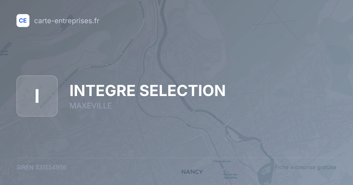 INTEGRE SELECTION — 331554956 — fiche entreprise