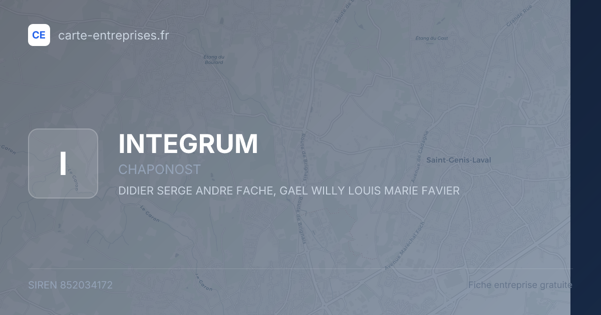 INTEGRUM — 852034172 — fiche entreprise
