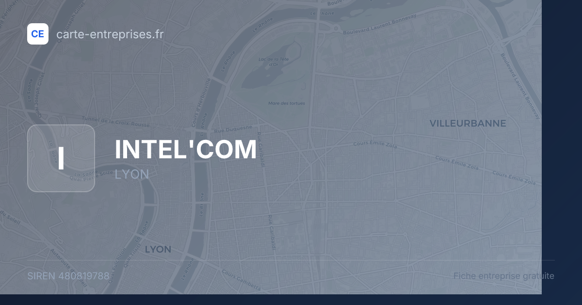 INTEL'COM — 480819788 — fiche entreprise