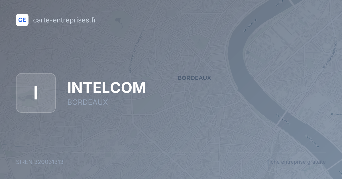 INTELCOM — 320031313 — fiche entreprise