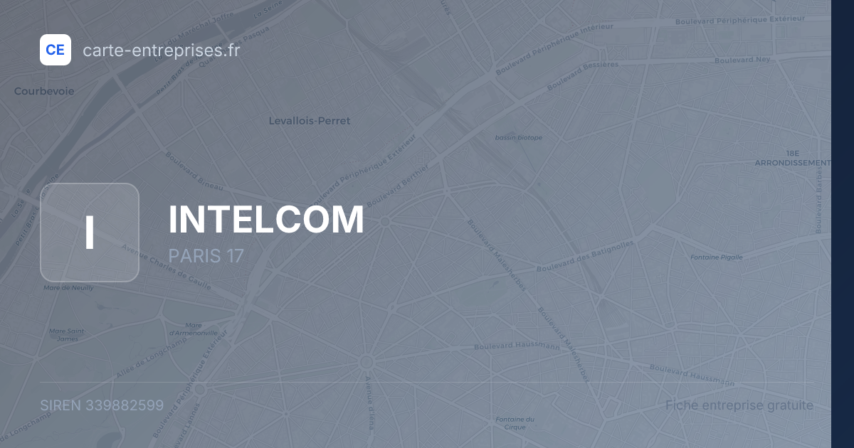 INTELCOM — 339882599 — fiche entreprise