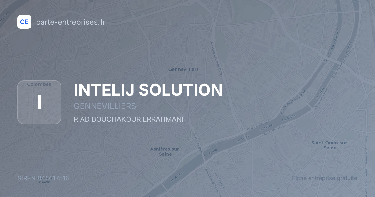 INTELIJ SOLUTION — 845017516 — fiche entreprise