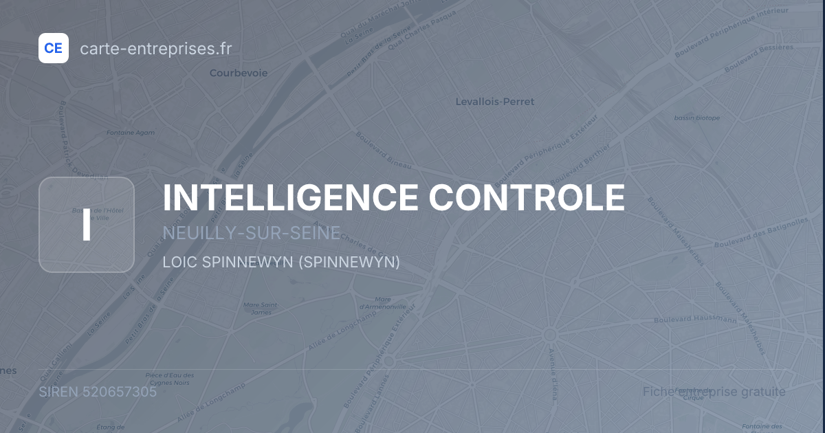 INTELLIGENCE CONTROLE — 520657305 — fiche entreprise