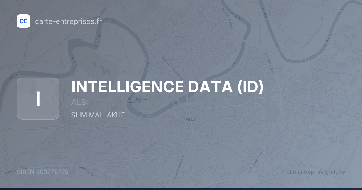 INTELLIGENCE DATA (ID) — 803778778 — fiche entreprise