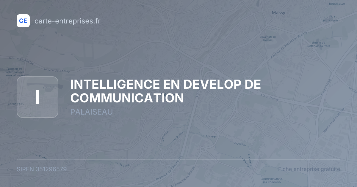 INTELLIGENCE EN DEVELOP DE COMMUNICATION — 351296579 — fiche entreprise