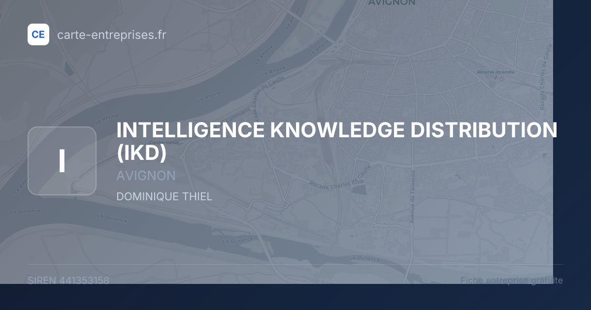 INTELLIGENCE KNOWLEDGE DISTRIBUTION (IKD) — 441353158 — fiche entreprise