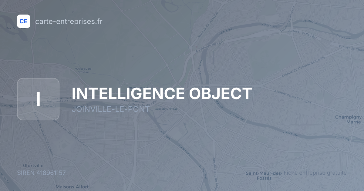 INTELLIGENCE OBJECT — 418961157 — fiche entreprise